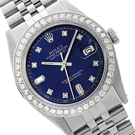 blue rolex watch face|rolex blue face stainless steel.